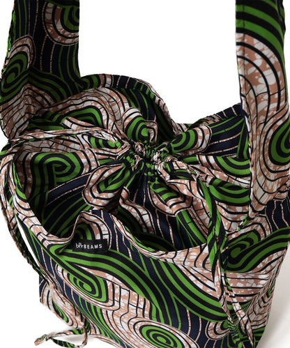 bPr BEAMS Batik Shoulder Eco Bag 2025 – PURPLE/PIANO