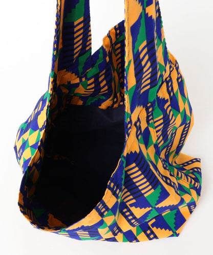 bPr BEAMS Batik Shoulder Eco Bag 2025 – YELLOW/GEOMETRIC – One Size