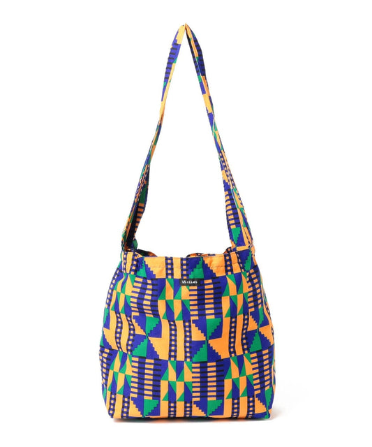 bPr BEAMS Batik Shoulder Eco Bag 2025 – YELLOW/GEOMETRIC – One Size
